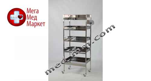 Купить Стойка - стеллаж из нержавейки на 5 полок цена, характеристики, отзывы